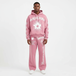 Conjunto de Sudadera con Capucha y Pantalones Deportivos para Hombre, Personalizado, Lavado, de 2 Piezas, Resistente al Viento, Talla Grande, con Estampado Digital, Estilo Urbano - Product Image 6