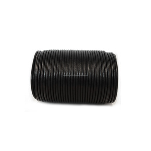 Cordons en cuir noir ronds personnalisés de 1.5mm accessoire d'achat en vrac pour bijoux et artisanat à bricoler soi-même - Product Image 1