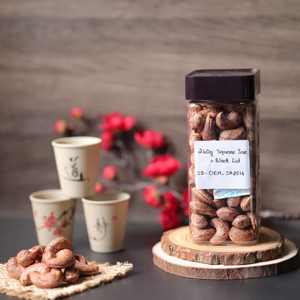Premium Special Organic Roasted Cashew <b>Nuts</b> 260g Square Jar with Black Lid OEM Vietnam Buttery Salty Flavor ISO Certified - Product Image 4