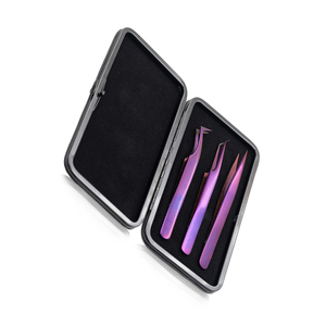 Support de pinces à cils premium pour extensions de cils, kit de pinces à volume, boîte d'emballage magnétique pour pinces - Product Image 3