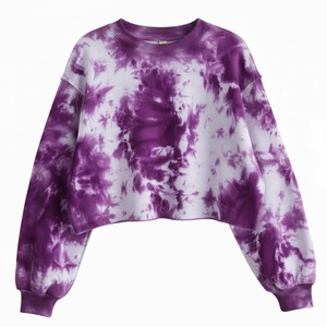 Quality Soft Anti-Wrinkle Knitted Tie-Dyed <b>Sequined</b> Badge Crystal Printed Winter Women's Hoodies & Sweatshirts Breathable - Product Image 1