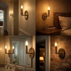 Modern Brass Art Deco <b>Wall</b> <b>Sconce</b> Round Design Handmade Indoor <b>Lighting</b> for Home Office Home Decor Durable Finish - Product Image 5