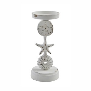Candelabro Blanco con Diseño de Estrella de Mar y Conchas para Decoración del Hogar - Product Image 3