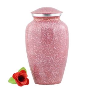 Wholesale Luxury Sky Blue Metal Cremation Urn Bulk Memorial <b>Jar</b> with Elegant Gold Cracked <b>Marble</b> and Enamel Finish Design - Product Image 5