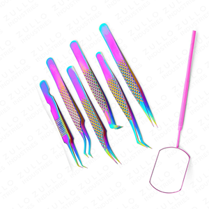 Custom Mirror Eyelash Tweezers Private Label Stainless Steel Lash Extension Tweezers with Custom Packaging <b>Precision</b> <b>Tool</b> - Product Image 3