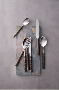 Juego de cubiertos con mango martillado de cobre antiguo para restaurantes, hoteles y suministros para bodas - Product Image 2