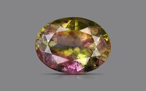 Tourmaline Pastèque Naturelle Bio Colorée, Pierre Précieuse Facettée de Coupe Ovale 0,5 carat, pour la Fabrication de Bijoux Légers, Coupe Artisanale, Pierre Libre, Certifiée par un tiers - Product Image 2
