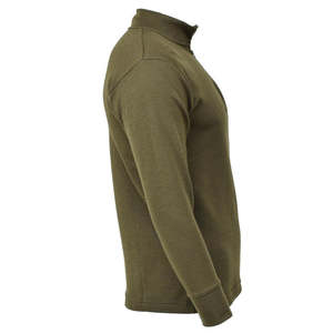 เสื้อเชิ้ตยุทธวิธีสีเขียวมะกอกอิตาลี แขนยาว คอซิปครึ่งตัว ผ้าฝ้าย - Product Image 2