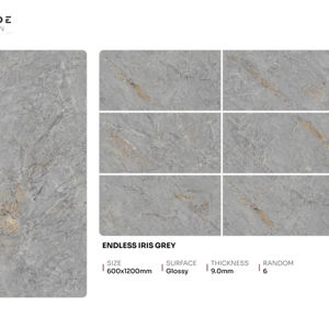 Azulejos de porcelana elegantes de alta gama con acabado brillante, tamaño 600x1200, formato grande para pisos y paredes, para un diseño premium. - Product Image 1