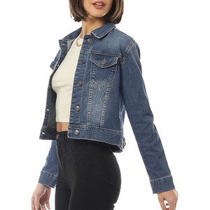 เสื้อแจ็คเก็ตยีนส์ผู้หญิงสไตล์วินเทจ คลาสสิค ขาดๆ แบบลำลอง แขนยาว ซักฟอก แต่งกระดุม สไตล์เรโทร สตรีทแฟชั่น - Product Image 5