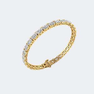 9.30CTW Oval Lab Grown Diamond Tennis Bracelet <b>Gold</b> VVS2 EF Color Oval Shape Brilliant Cut Prong <b>Set</b> Fine Jewelry Luxury - Product Image 4