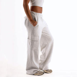 Nesta Sports 2026 Pantalon de jogging cargo pour femme, taille élastique avec cordon de serrage, extensible, doux, athleisure, coupe évasée - Product Image 5