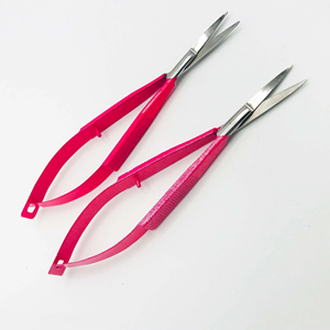 Tijeras Profesionales para Cejas de Acero Inoxidable, Color Negro Plasma, con Punta Afilada, Personalizables, Gran Venta - Product Image 1