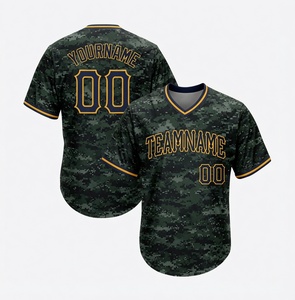 Custom Sublimated Baseball Jersey V-Neck Short Sleeve Unisex Adult Team Name Print Breathable <b>Polyester</b> All Seasons - Product Image 6