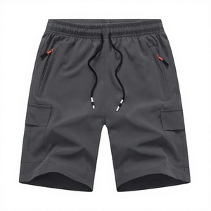 High Quality Best Selling Men's <b>Black</b> Quick Dry Breathable Bermuda <b>Shorts</b> Drawstring Waist Pockets Casual Solid 100% Cotton - Product Image 2