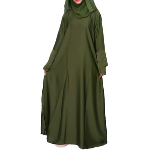 Abaya para mujer, vestido islámico musulmán de longitud completa, corte holgado, manga larga, ropa elegante y cómoda, adecuada para viajes diarios - Product Image 1