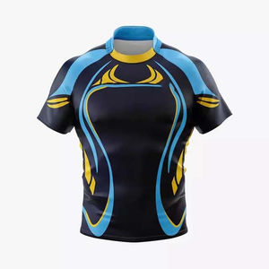 Maillot de rugby pour adultes, coupe confortable, vêtements de sport légers, impression personnalisée OEM, grande taille, séchage rapide, protection UV - Product Image 1