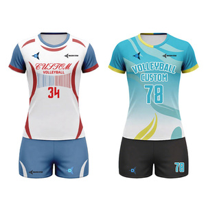 Men Women <b>Volleyball</b> Uniform <b>Set</b> Front Printed Custom Team Sublimated Design Sweat Wicking Sports Team Wear - Product Image 1