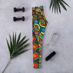 Legging de sport taille mi-haute pour femme en Spandex/Polyester, imprimé par transfert thermique, longueur 25"/28", pantalon de yoga à contrôle du ventre et effet push-up - Product Image 5