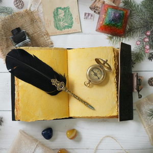 Diario de Dragón de Cuero Genuino Hecho a Mano, Libro de Sombras Grabado, Papel Vintage de Borde Irregular de 120 Páginas de Rajastán por Al-amir - Product Image 5