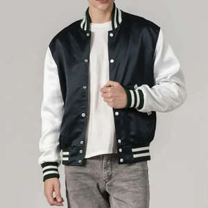 Trendy Custom Eco-Friendly High Street Unisex Varsity Jacket Embroidered Logo <b>Warm</b> Fleece Baseball Casual Jacket - Product Image 2