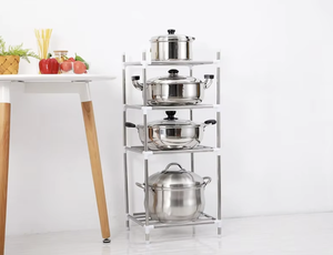 OEM/ODM Vietnam Étagère de rangement mobile multi-niveaux en acier inoxydable pour cuisine et salle de bain, support de lavabo - Product Image 2