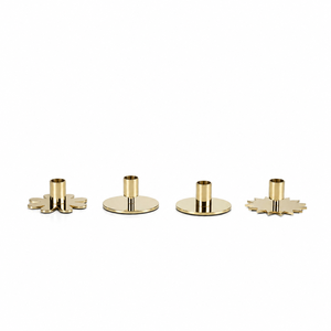 Support à bougie conique au design moderne, décoration d'intérieur, porte-bougie en métal durable, collection mariage, design brillant pour bougie conique - Product Image 1