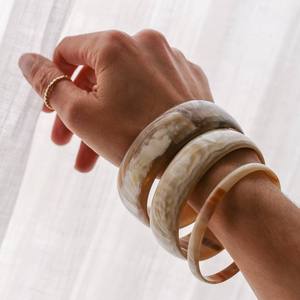 Most and Hot Sell Buffalo Horn <b>Bracelet</b> Used to create versatile and natural looking statement pieces and <b>stacked</b> bangles. - Product Image 1