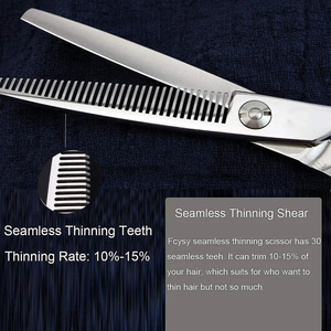 Ciseaux professionnels de coiffure pour effiler les cheveux, en acier inoxydable de qualité supérieure, outil de salon - Product Image 3