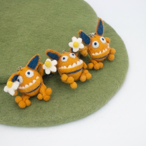 Lot de porte-clés monstres en feutre faits main, mignons, breloques de sac, tirettes de fermeture éclair, coffret cadeau - Product Image 6
