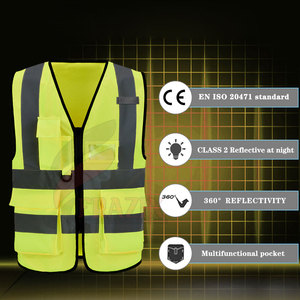 Gilet de travail durable, vêtements de sécurité pour les chantiers de construction, les usines et les applications de sécurité routière, gilet de travail respirant - Product Image 5