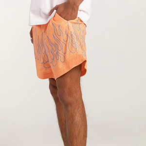 กางเกงขาสั้นออกกำลังกายผู้ชายขายดี ผ้าตาข่าย พิมพ์ลาย สำหรับฝึกซ้อมในยิม รับผลิตแบบ OEM ODM ขายส่งจากโรงงาน - Product Image 2