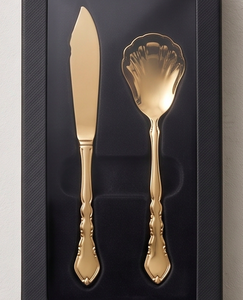 High Design Stainless Steel <b>Set</b> Of 2 Flatware <b>Cutlery</b> Spoon Knife Gold <b>Colour</b> Finished Used In Kitchen Tabletop - Product Image 6