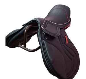 Silla de montar de cuero ODM EQUESTRIAN para salto ecuestre con armazón de madera, silla de montar inglesa auténtica para carreras de caballos, tallas 10-18 - Product Image 1