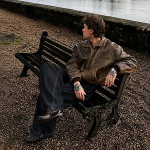 <b>Men</b>’s Brown Leather <b>Jacket</b>, Distressed Vintage <b>Biker</b> <b>Jacket</b>, Retro Motorcycle Moto <b>Jacket</b>, Rugged Leather Coat - Product Image 1