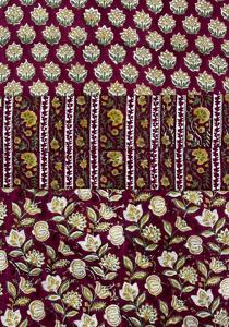 Hand Block Printed Multi Color Combed Cotton Eco-friendly Voile Fabric Dress Shirt Curtain Cover <b>Sewing</b> Garment Girls <b>Bag</b> - Product Image 4