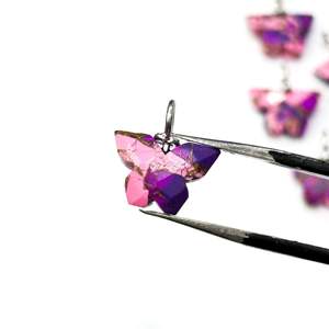 Colgante de Mariposa de Turquesa Rosa Púrpura Mohave AAA, Plata de Ley 925, Tallado a Mano, con Gema de Turquesa Rosa Púrpura - Product Image 2