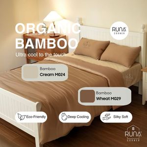 Parure de lit en bambou bio couleur crème blé, 3 pièces, écologique, rafraîchissante, pour la maison - Product Image 1