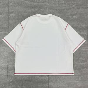 T-shirts pour hommes de haute qualité, imprimés DTG personnalisés, coupe ample et épaisse, col montant, ODM, avec surpiqûres inversées - Product Image 2