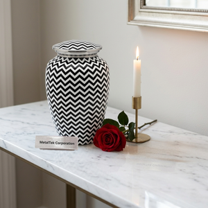 New Cremation Urns <b>for</b> Adults <b>Ashes</b> Eco-Friendly New Damask Design Memorial Decorative <b>Keepsake</b> Metal Container Funeral Urns Jar - Product Image 6
