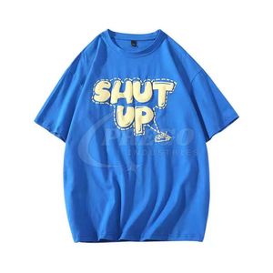เสื้อยืดพิมพ์ลายพัฟฟ์ลำลองสำหรับผู้ชาย ปรับแต่งได้ตามต้องการ แบรนด์ส่วนตัว ทรงโอเวอร์ไซส์ คอกลม ระบายอากาศได้ดี ผ้าถักเนื้อบางเบา สกรีนโลโก้ได้ - Product Image 5