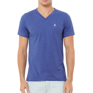 T-shirt pour homme de qualité supérieure, col en V, étiquette personnalisée, 100% coton, respirant, séchage rapide, manches courtes, logo personnalisé, OEM - Product Image 1