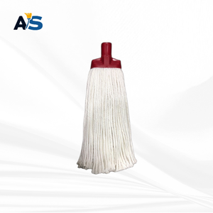 A&S Manual Mini Plate Tipping Mop with Plastic Pole and Cotton Thread Head - Product Image 3