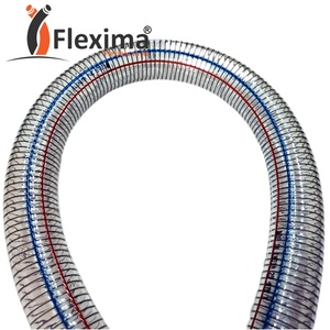 2025 superventas de alta presión Flexible PVC espiral alambre de acero reforzado transparente bomba de agua de manantial tubo de manguera de grado alimenticio - Product Image 1