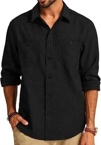 เสื้อเชิ้ตผู้ชายคุณภาพพรีเมียมสไตล์โกธิค กระดุมแถวเดียว ทรงเข้ารูป แขนยาว ลายพิมพ์เรียบ ระบายอากาศได้ดี เป็นมิตรกับสิ่งแวดล้อม ผ้าฝ้าย 100% - Product Image 3