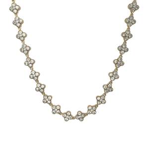 YE650-S470-9625-1 Women's Luxury <b>Statement</b> <b>Necklace</b> Gold Plated Crystal & Rhinestone Beads for Party Occasions - Product Image 1