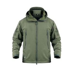 Top 10 Olive Color Premium Design OEM Softness Design OEM Embroidery Logo High Quality Soft Shell Windbreaker Jacket - Product Image 4