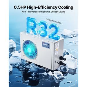 Enfriador de Agua Acuático de 1/2 HP y 150 Galones para Acuarios, Refrigeración Rápida para Peceras y Arrecifes de Coral, Accesorio Silencioso y Eficiente - Product Image 3