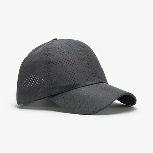Casquette de baseball unisexe à 6 panneaux, réglable, respirante, à séchage rapide, en maille perforée au laser, avec option de logo personnalisé - Product Image 3