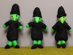 Wholesale Felt <b>Witch</b> with Black Hat Ornament Spooky Halloween Hanging <b>Decor</b> Gift Set - Product Image 5